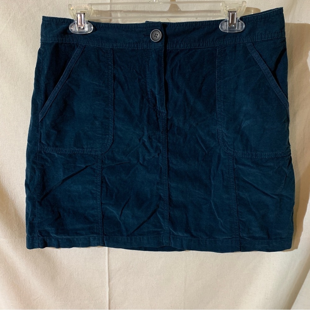 Calson // teal corduroy mini skirt size 10